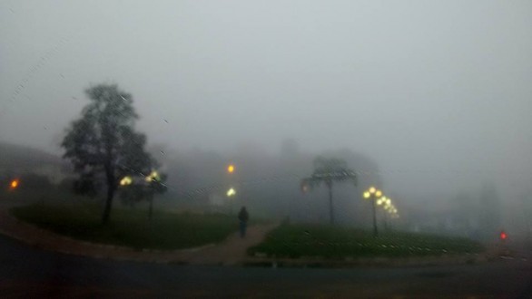 Neblina em Lavras. Foto tirada no dia 18 de junho. Karina Mascarenhas