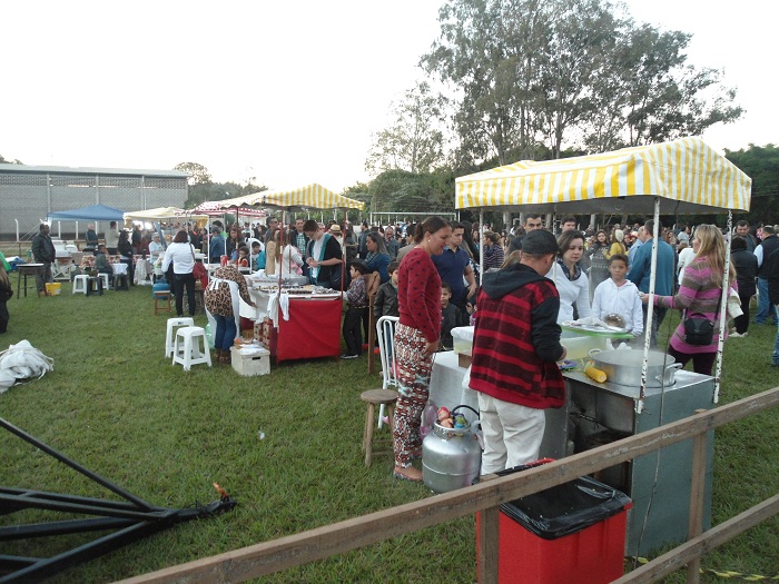 Praça de alimentação do evento